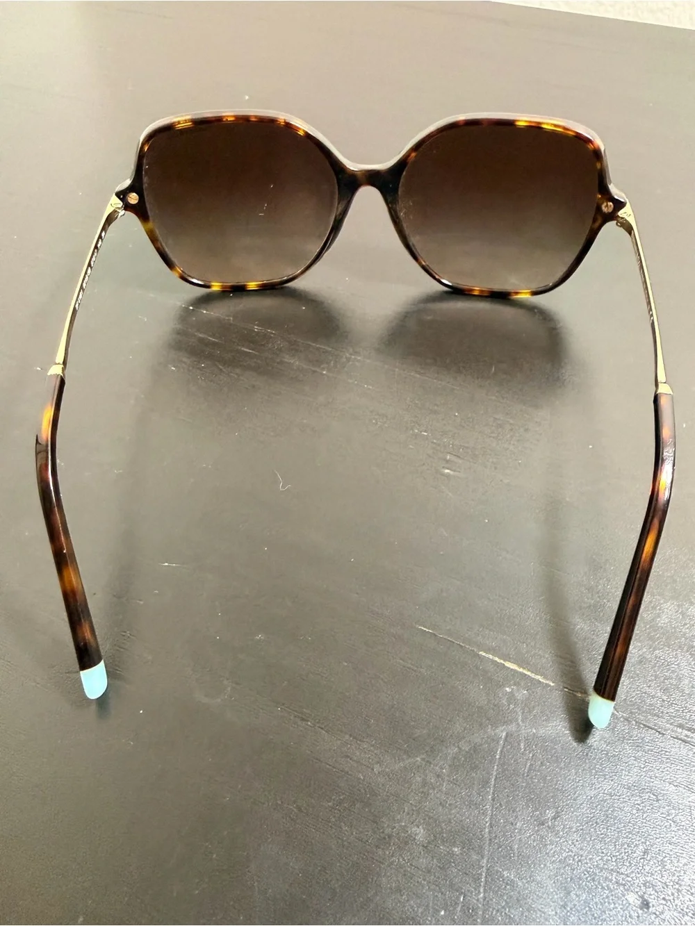 Tiffany & Co. TF 4191 Tortoise & Gold Square Sunglasses Brown Gradient 57mm